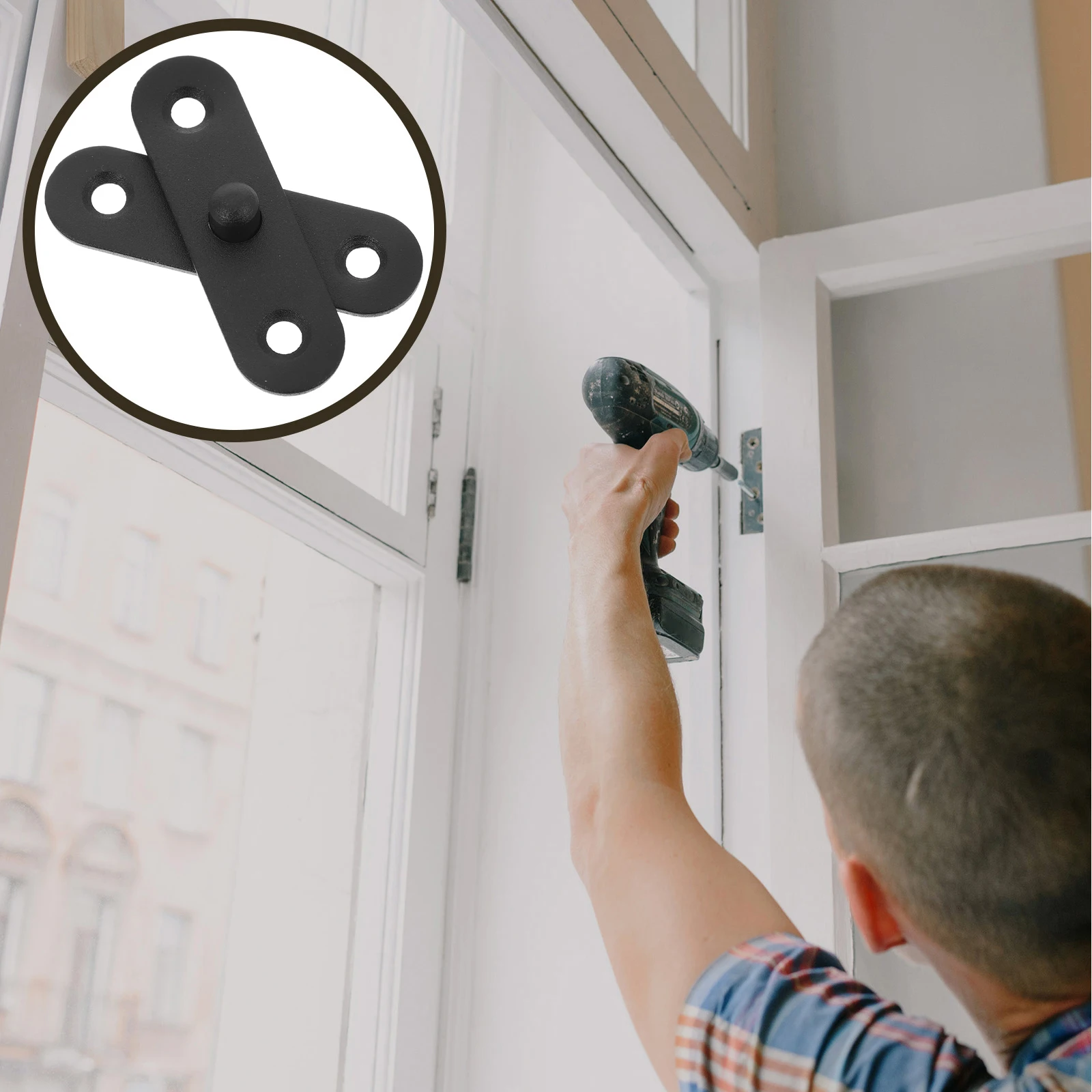 

4Pcs Sleek Stainless Steel Hidden Hinges Easy Operation for Residential Commercial Use Concealed Design Stainless Hinge