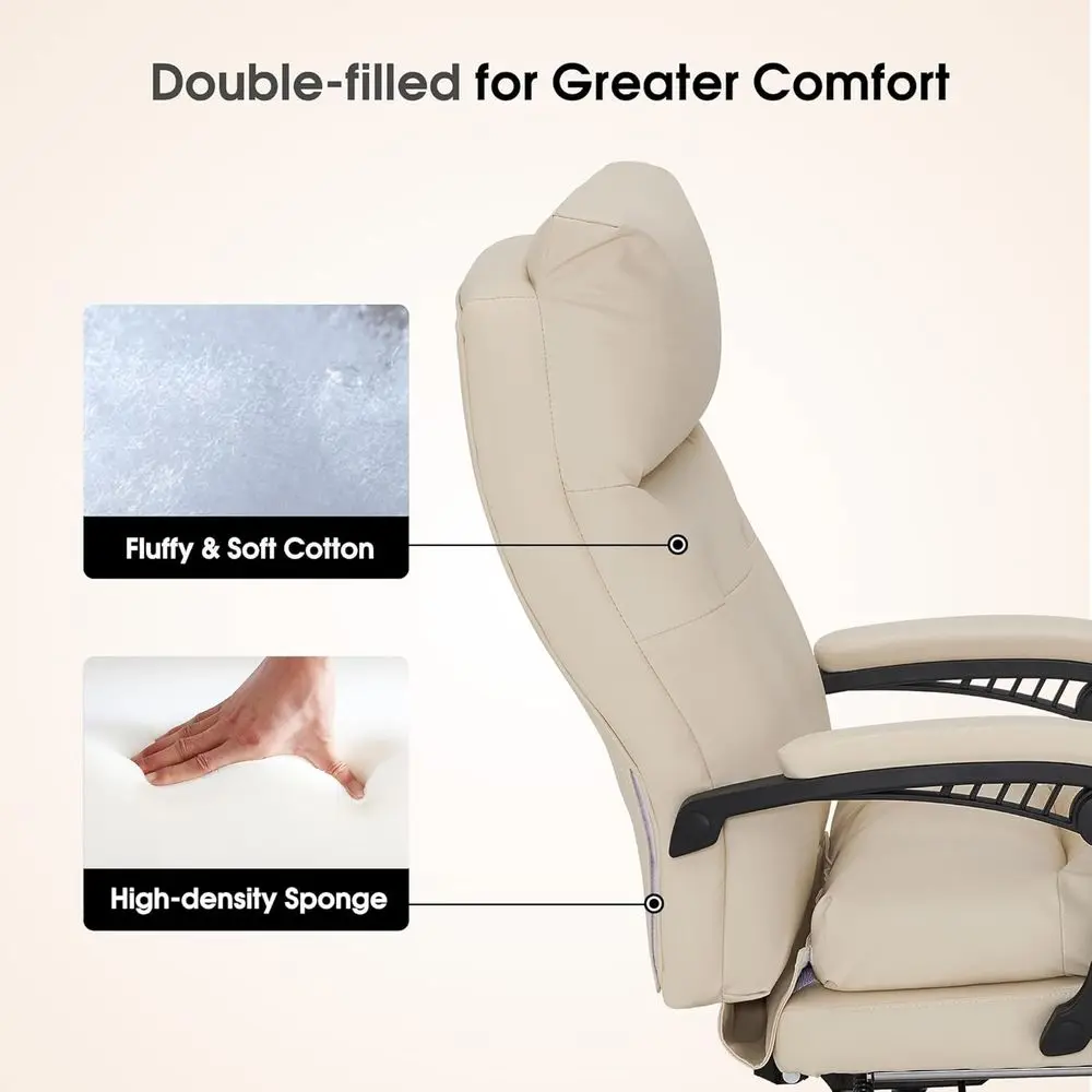 Cadeira de salão reclinável com apoio para os pés, 360 °   Cadeira giratória, altura ajustável, cadeira de cílios de couro sintético macio para tratamentos faciais, extensão de cílios