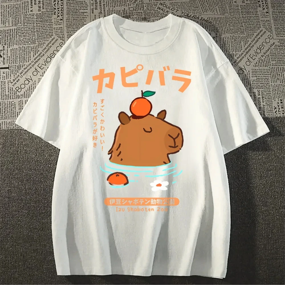 2026 Summer Fashion New Japanese Dolphin Swimming Classic Round Neck Printed Outdoor Fitness Sports Loose Leisure T-shirt Large