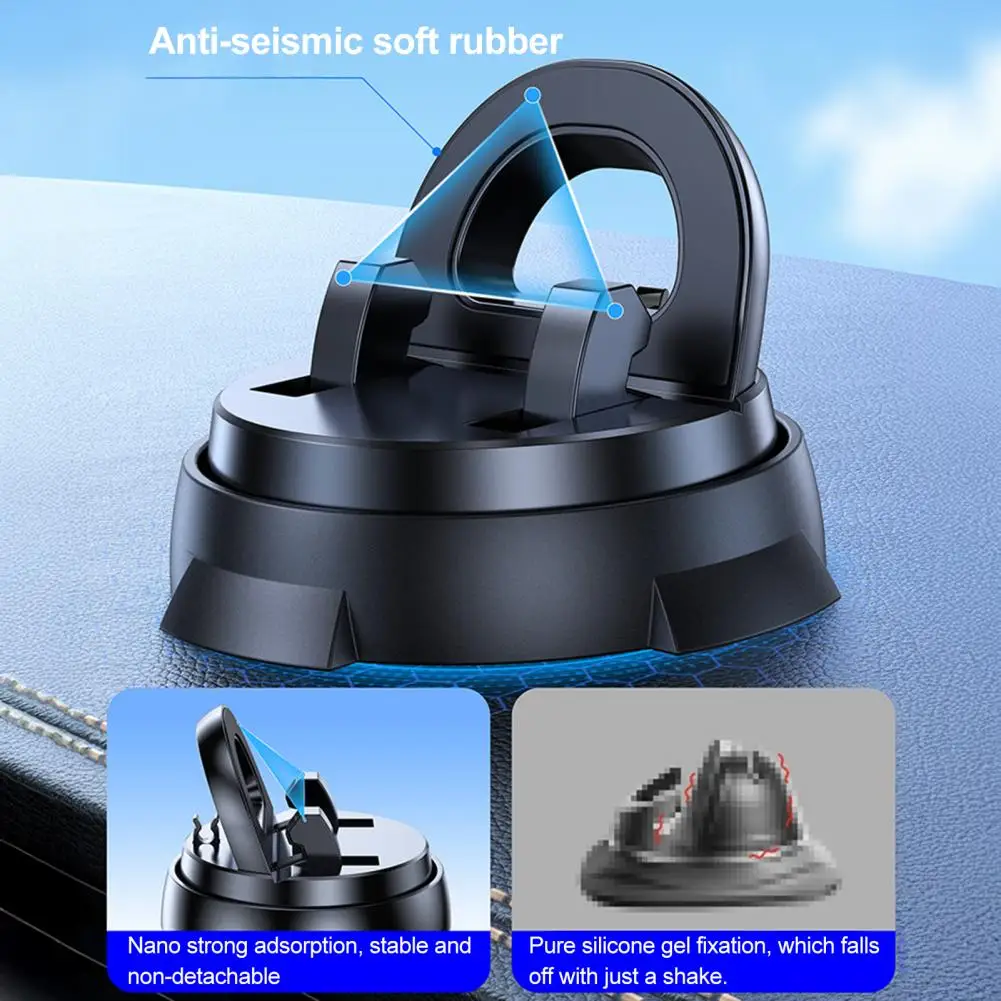 Car Phone Holder with Strong Suction Dashboard Phone Mount Car Phone Holder Mount 360° Rotary Adjustable Adhesive Non-slip