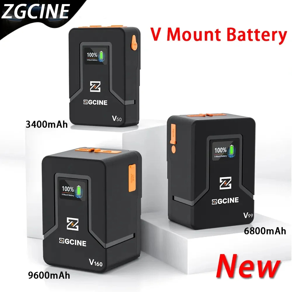 ZGCINE ZG-V50 V99 V160 V Mount Battery 14.8V V-Lock Li-ionPower Bank D-Tap Type C BP PD Fast Charging Port For camera DSLR