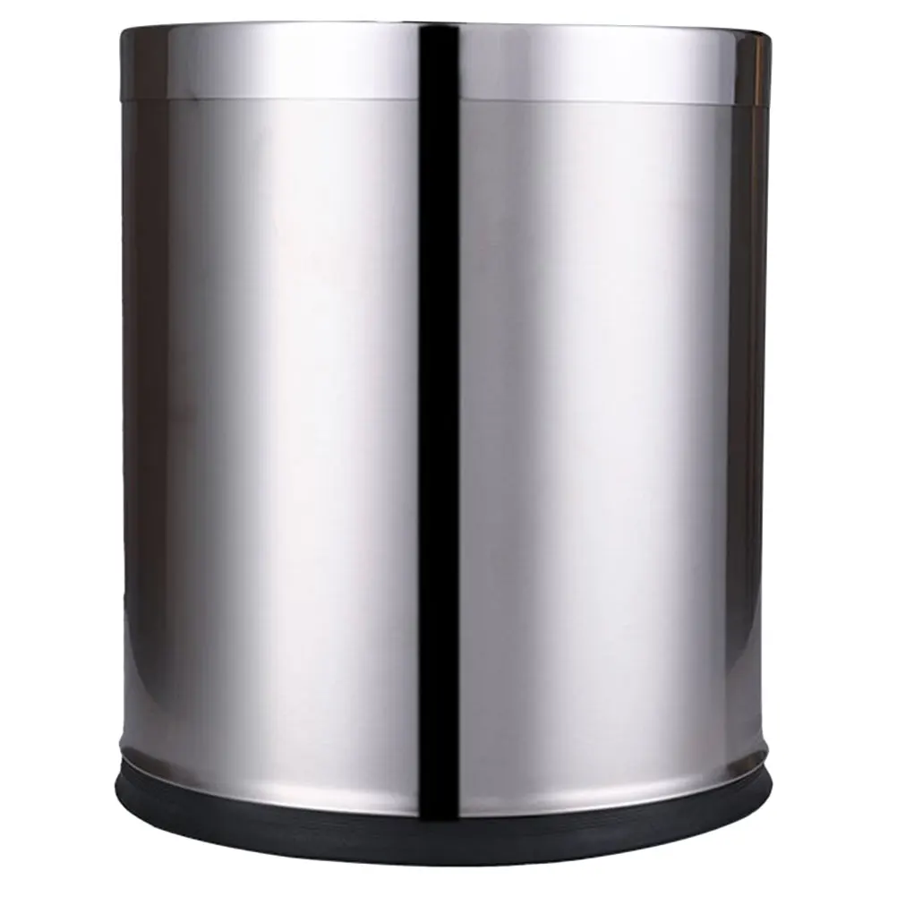 

Stainless Steel Trash Can Garbage Bin For Bedroom Kitchen Bathroom Office Compact Waste Basket Recycle Bin Litter