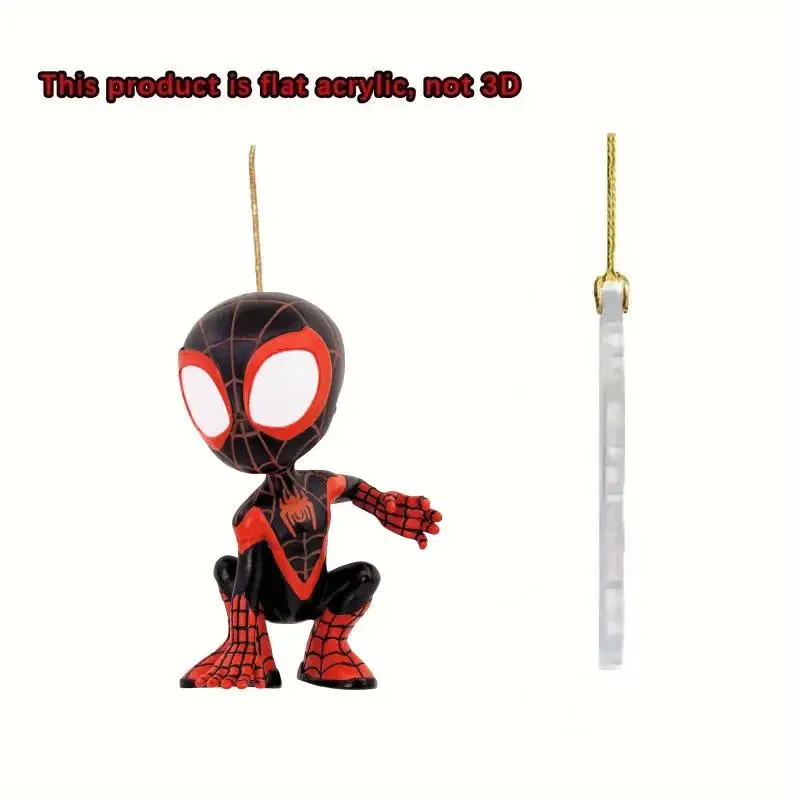 Anime Marvel Spiderman DOlls Avenger Heros Hulk Acrylic Decorative Pendants Captain America Kids Toys Birthday Gifts