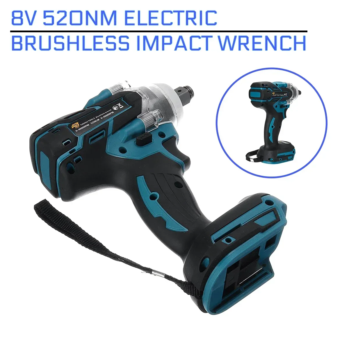 520Nm 18V Electric Wrench Brushless Impact Rechargeable Cordless 1/2 Socket Wrench Power Tool For Makita Battery DTW285Z