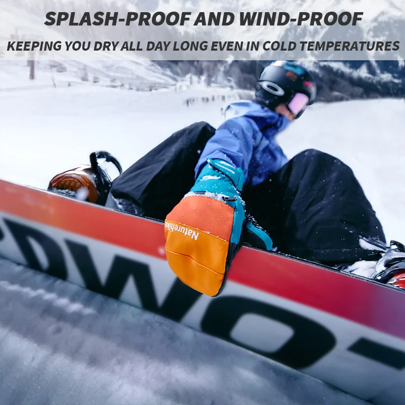 네이처하이크 남성 여성 겨울 스키 장갑 방수 초경량 스노우 보드 장갑 오토바이 타기 눈 따뜻한 방풍 장갑 유지