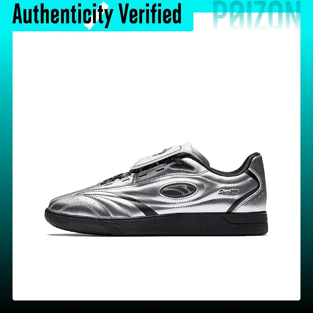 Anta Jumping Cap Plus Cushioning Low top Skateboard Shoes Men's Silver Black 912638010-3