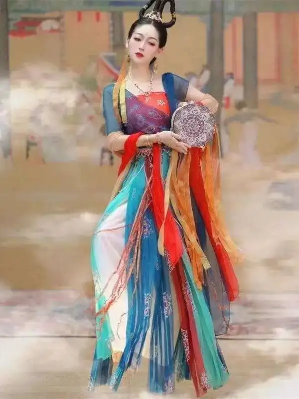 

Hanfu Flying Dance Costume Chinese Style Classical Performance Costume Exotic Style Travel Photography Clothes
