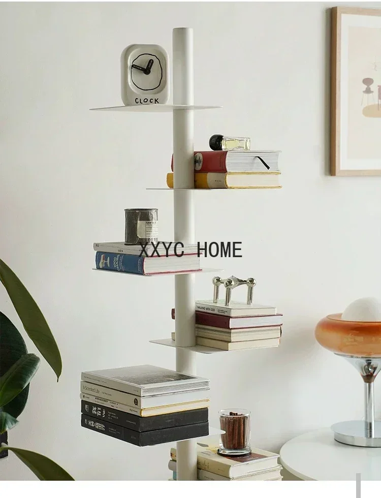 

Nordic Revolving Metal Story Bookcase Bookshelf Bookrack Book Magazine Storage
