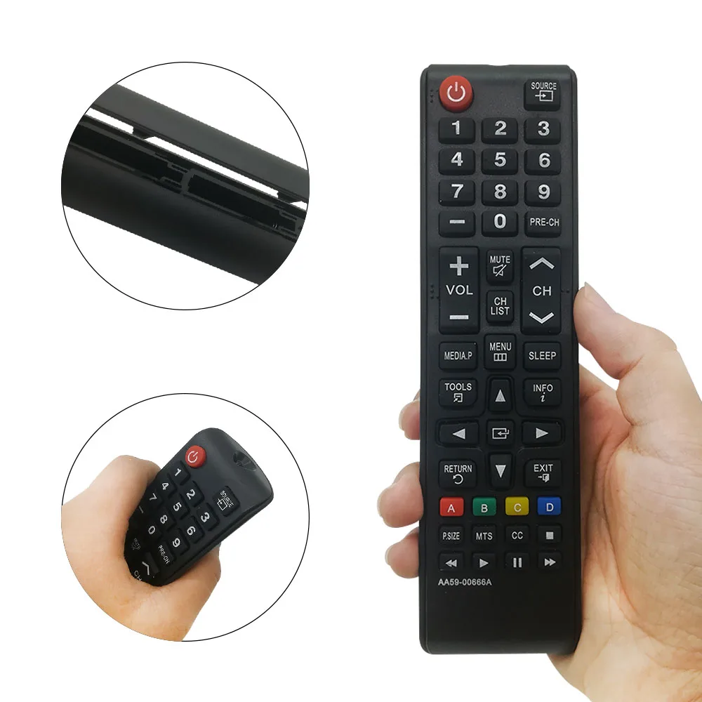 Performance AA59-00666A TV Remote Controller, Infrared Replacement Fit for Samsung LCD LED HDTV LH & UN Series Television Models