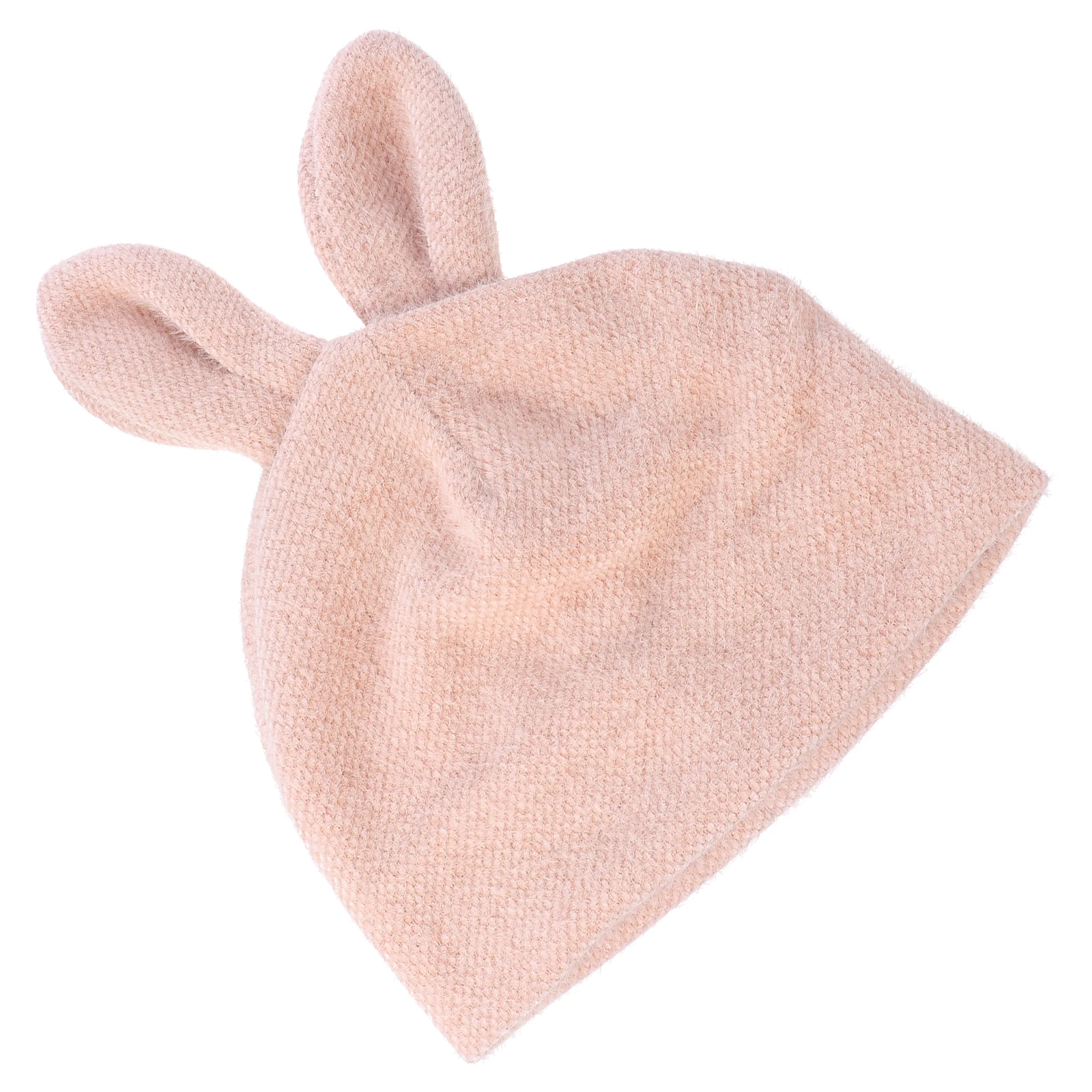 

Rabbit Ears Beanie Chenille Hat Women Warm Wool Pink 56-58cm Rabbit Ear Design Fashionable Match Clothing Keep Warm Style