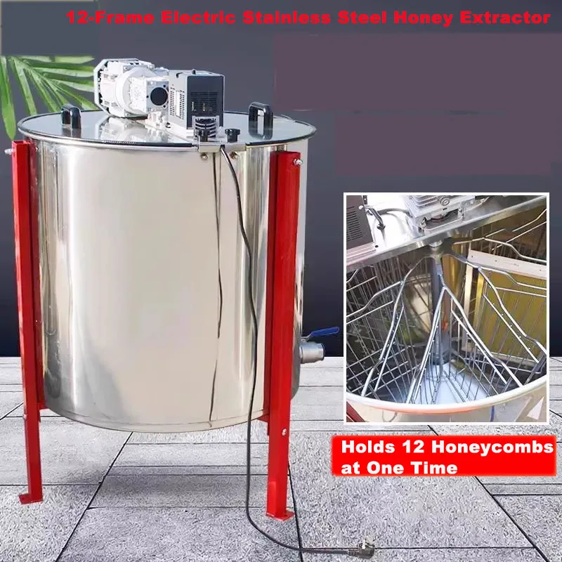 

12- Frame Automatic Electric Honey Extractor Stainless Steel Centrifuge Machine for Professional Beekeeping Equipment Customized