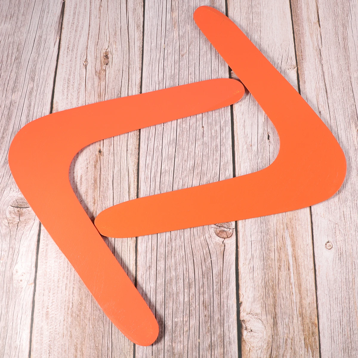 

2pcs Wooden Boomerang Outdoor Flying For Kids Adults Sky Blue Handcrafted Non-Toxic Water Paint Sports Equipment