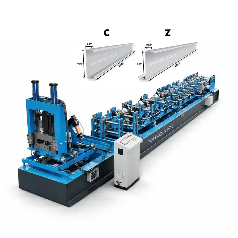 Automatic CZ Section Profiles Steel Framing C and Z Purlin Cold Roll Forming Machine