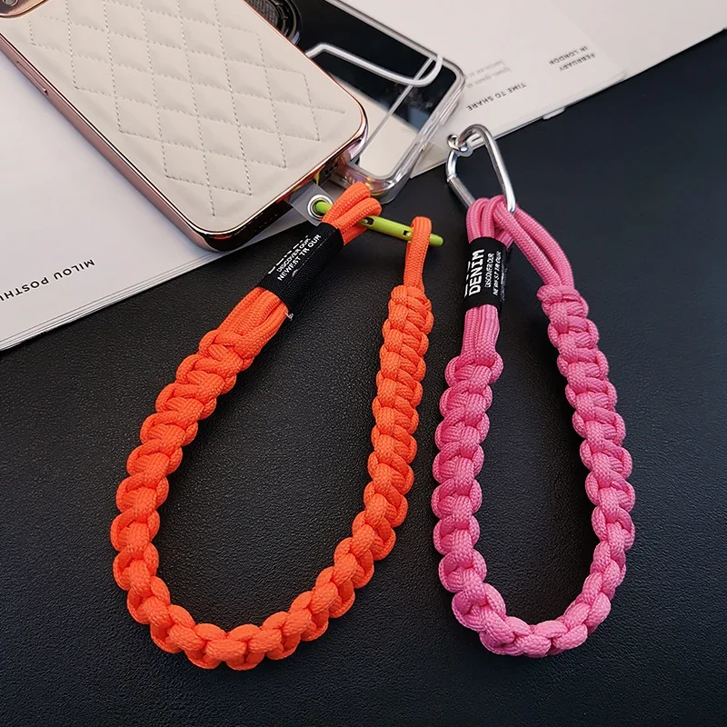 

Hand-woven Knot Lanyard Portable Mobile Phone Lanyard Short Unisex Anti-lost Lanyard Strong and Durable Key Chain Lanyard Strap