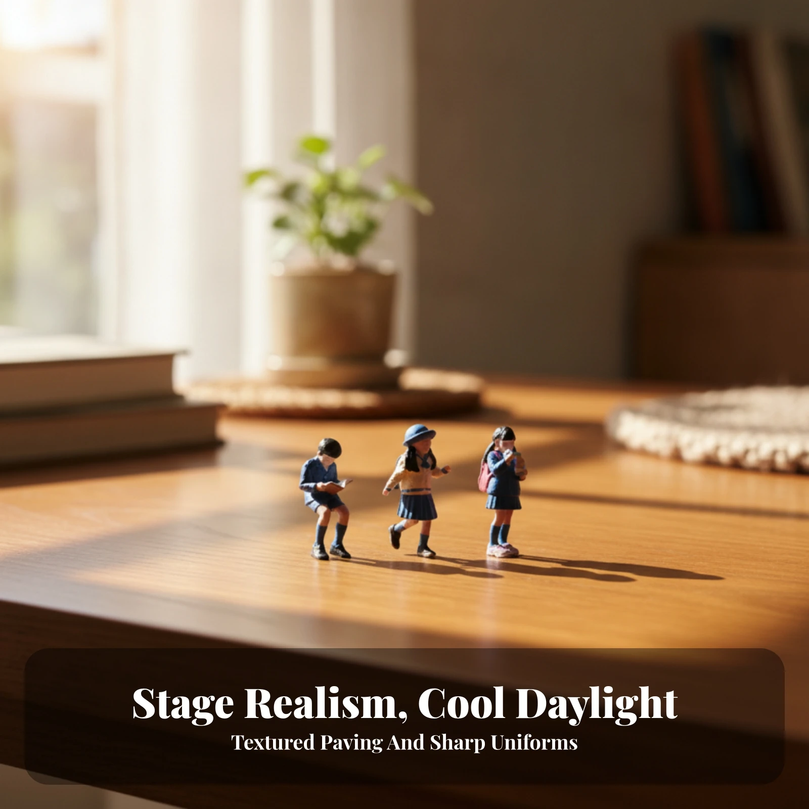 3 Pieces Schoolchildren Figures with Backpacks 1/64 Scale Schoolchildren Figures Miniature Students Painted for Dioramas