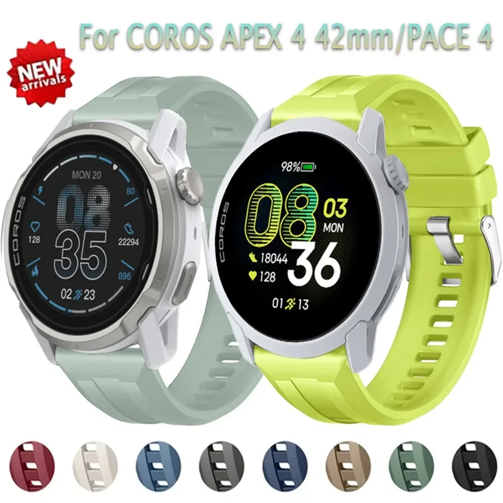 

Мягкий силиконовый ремешок 22 мм для COROS PACE 4-Pro/APEX 4, 42 мм, дышащий ремешок для часов Suunto Vertical 2-1/Race 2-S/Run, спортивный ремень