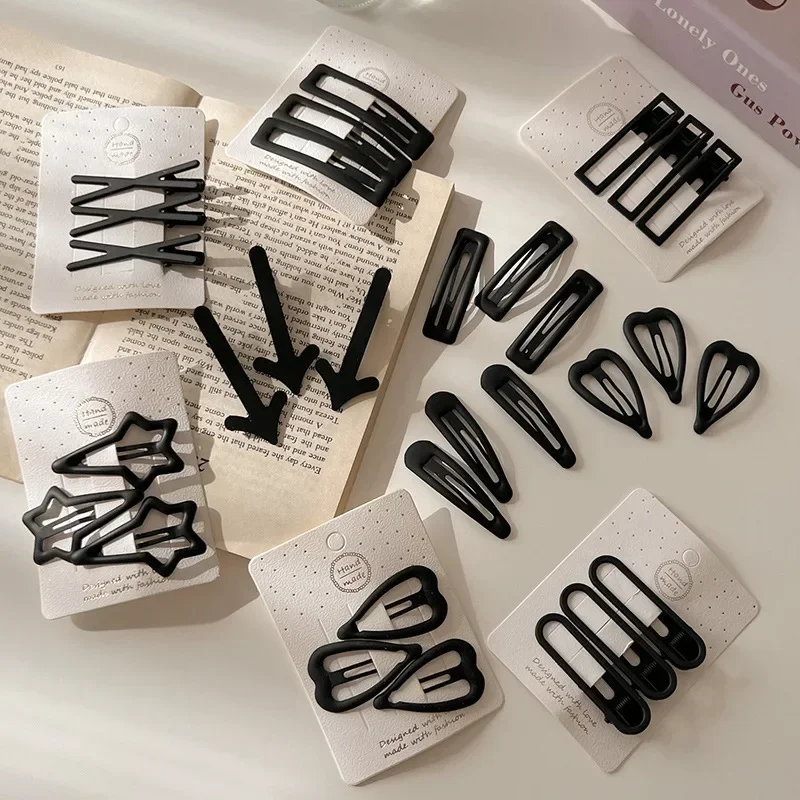 

3 Pcs/Set New Women Girks Vintage Frosted Geometry Ornamentr Hair Clips Adult Lovely Alloy Hairpins Female Hair Accessories