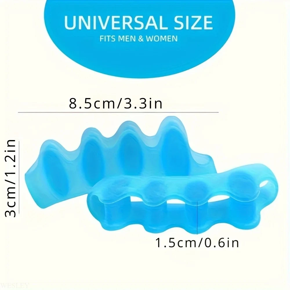 Silicone Toe Spacers 2Pcs Reusable Soft Toe Separators Bunion Corrector Hallux Valgus Hammer Toe Straightener Pedicure Foot Care