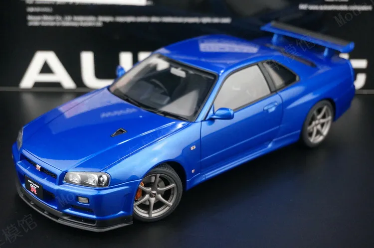 Autoart 1:18 Skyline R34 GTR V-Spec II JDM Simulation Limited Edition All Open Alloy Metal Static Car Model Toy Gift