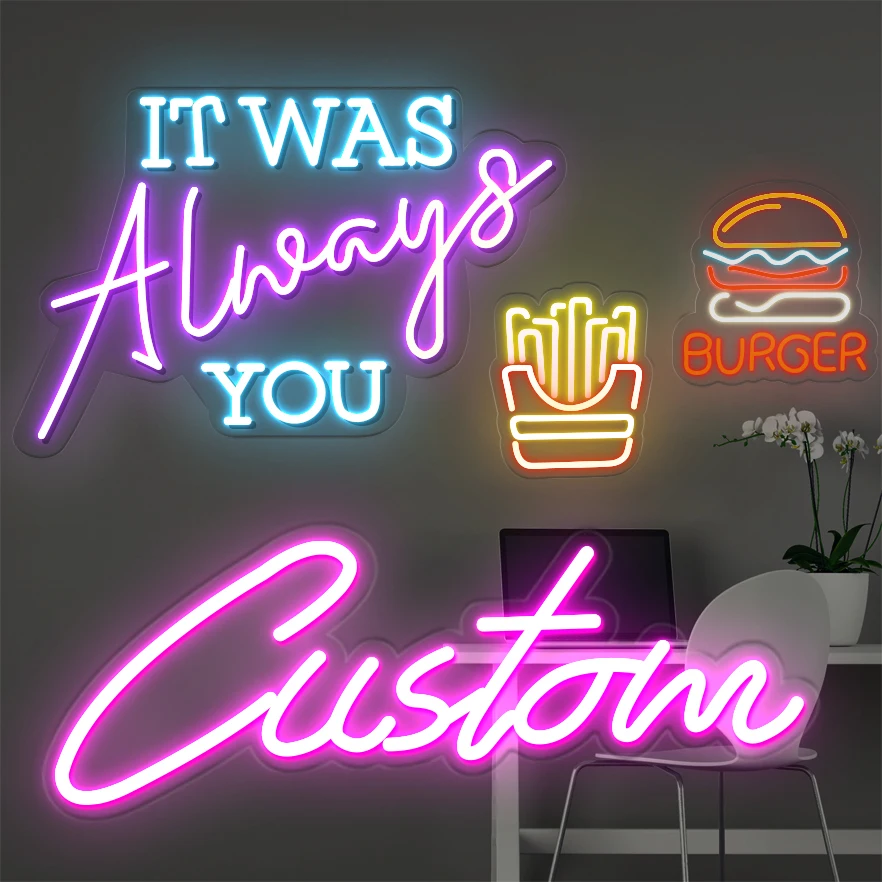 Dropshipping Free Design Custom Led Neon Light Name Logo Neon Sign Custom Drop Shipping For Bedroom Birthday Party Home