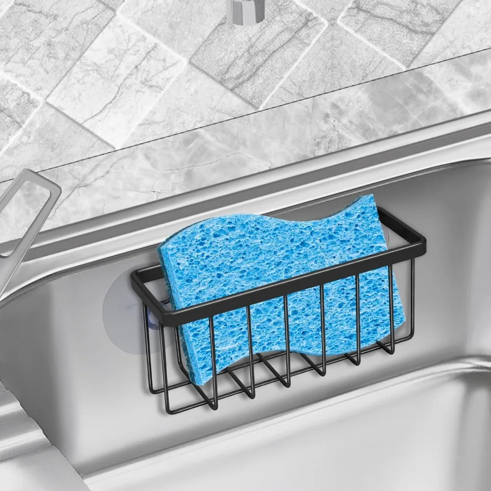 

Sponge Holder for Kitchen Sink Suction,Kitchen Sink Sponge Holder,Sink Caddy, Soap Holder,Bathroom,Scrubbers