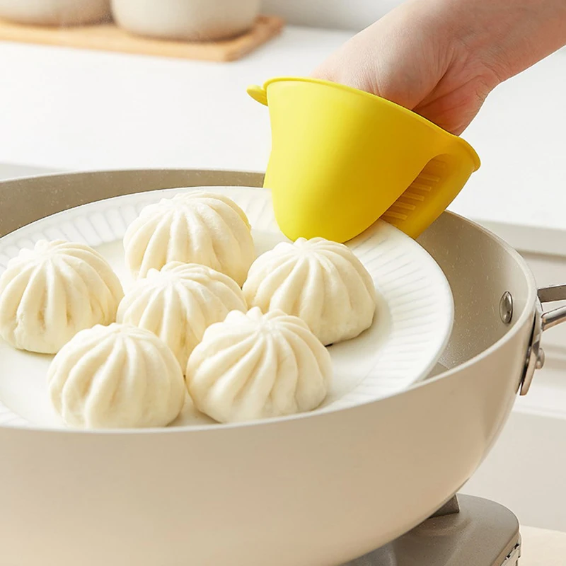 Silicone Oven Mitts Heat Resistant Gloves High Temperature Pinch Mitts Kitchen Baking Cooking Protective Wear