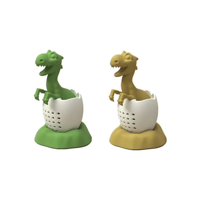 Reusable Silicone Tea Infuser Funny Dinosaur Shape Herbal Tea Bag Coffee Filter Diffuser Strainer Tea Accessories Coffee Filter