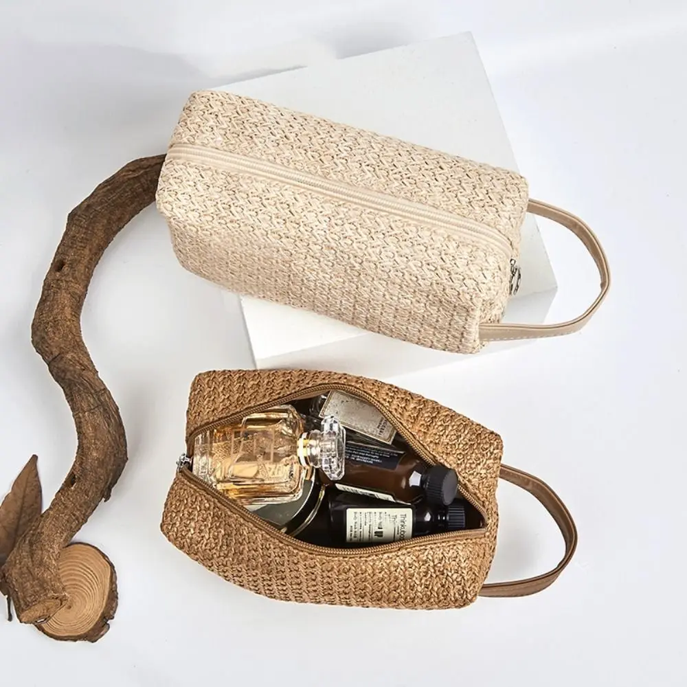 Borse per trucco alla moda alla moda Borsa da toilette quadrata in tinta unita Organizzatore di stoccaggio di grande capacità Borsa per cosmetici da donna