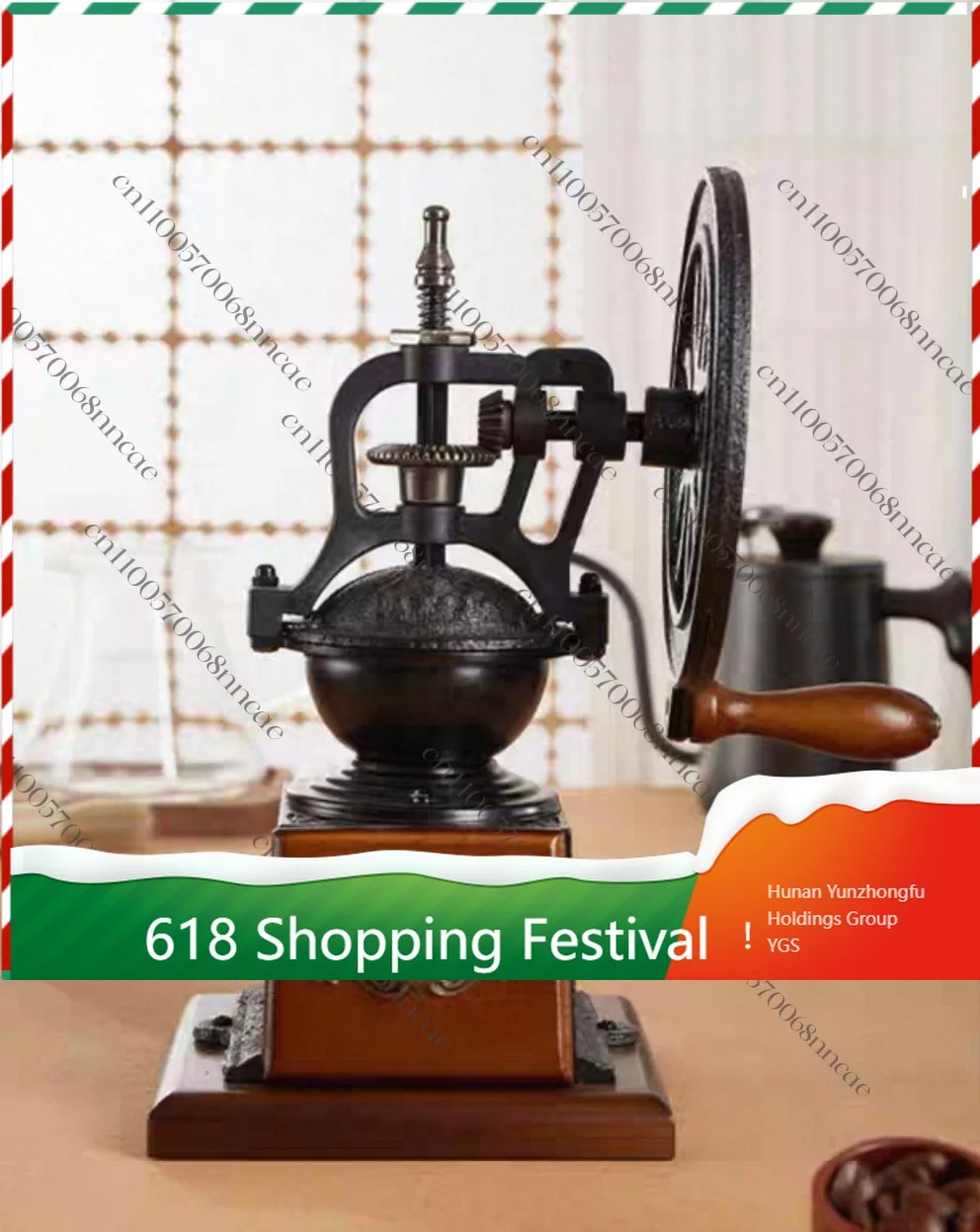 Hand-Crank Coffee Grinder, Small Hand-Operated Retro Coffee Bean Grinding Machine For Home Use