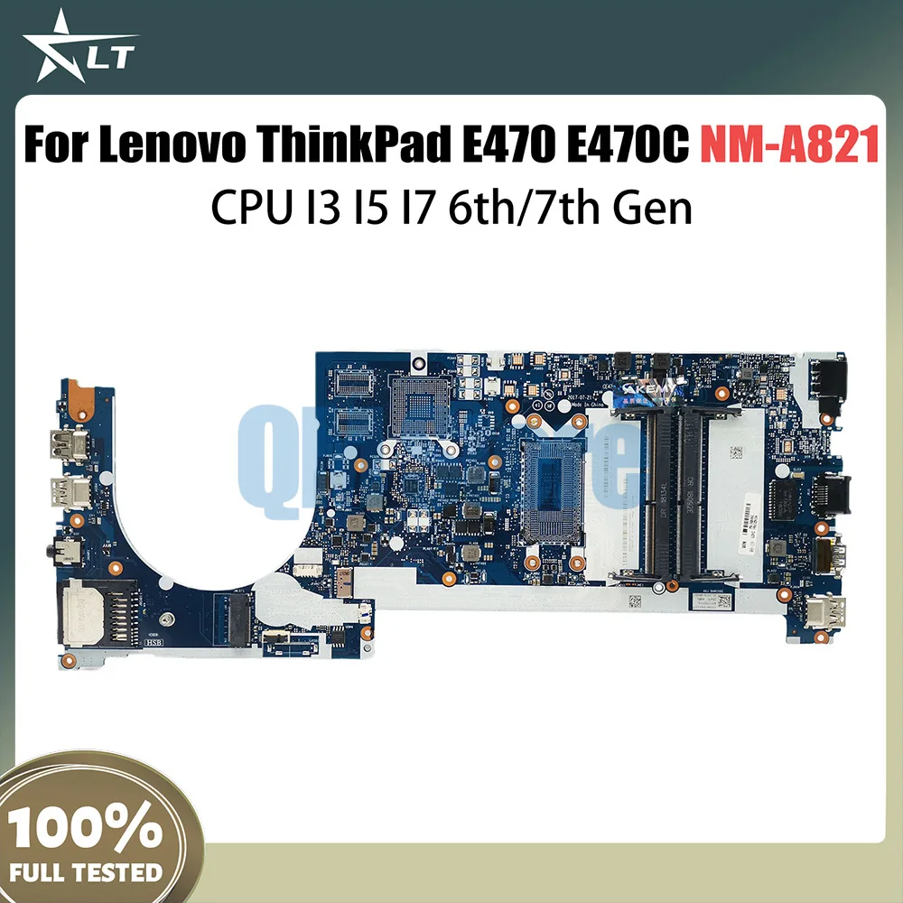 01YT084 Mainboard For Lenovo ThinkPad E470 E470C Laptop Motherboard NM-A821 with I3 I5 I7 6th 7th Gen CPU 01EN259