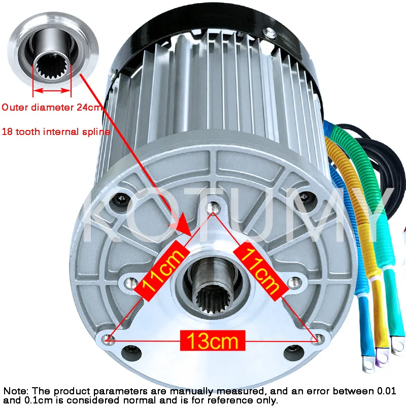 Imagem -03 - Motor Diferencial sem Escova do Triciclo Elétrico Alta Velocidade 3000w 2500w 60v 72v 4600rpm