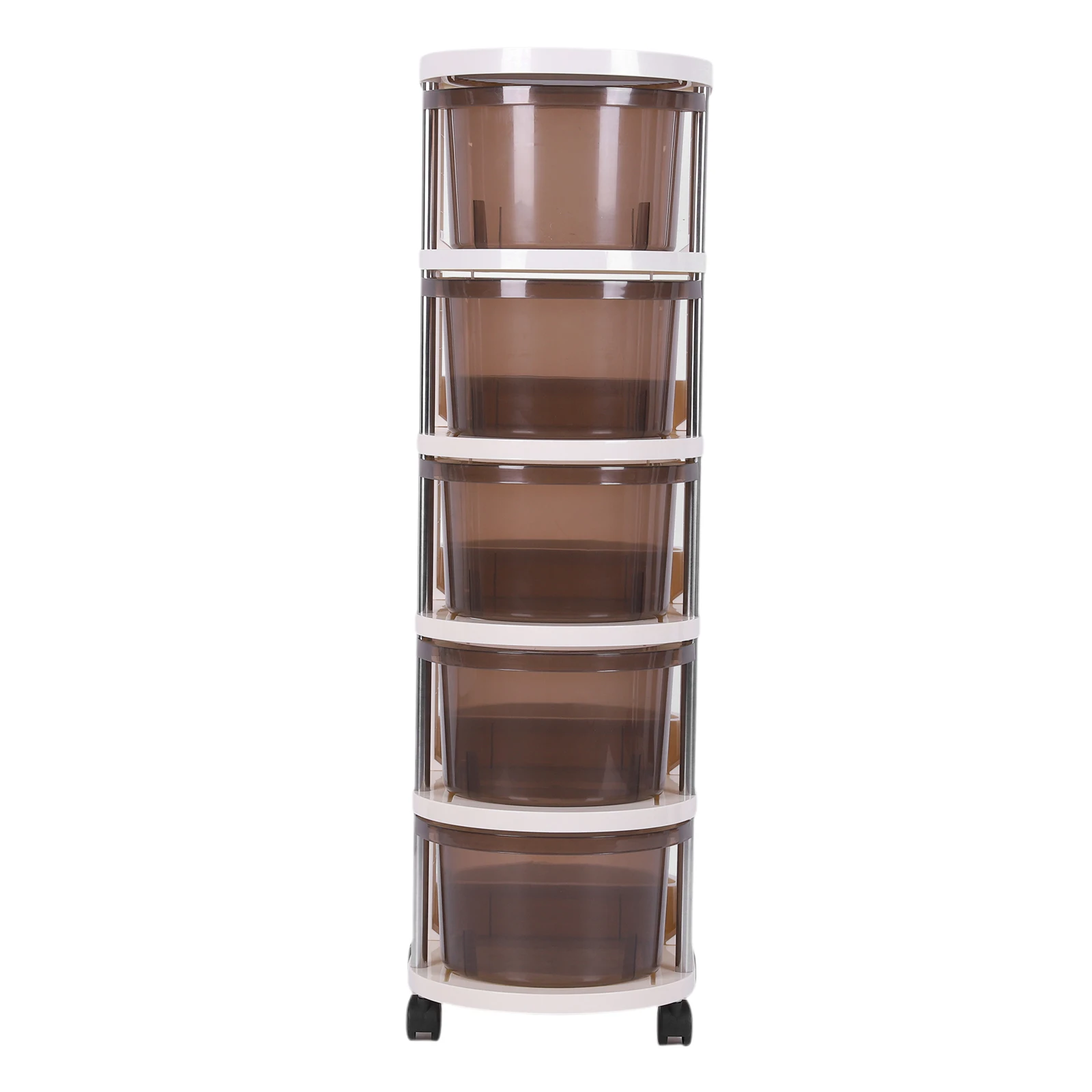 

3/4/5-Layers Drawer Style Storage Rack Multifunctional Snack Storage Cabinet with Wheels for Living Room/Bedroom/Hallway/Office