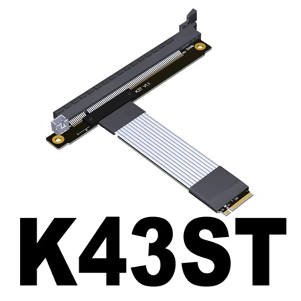 

M.2 NVMe SSD to PCIe x16 Extension Riser Cable M.2 NGFF NVMe STX Mainboard Graphics Card Extension Cable Gen4