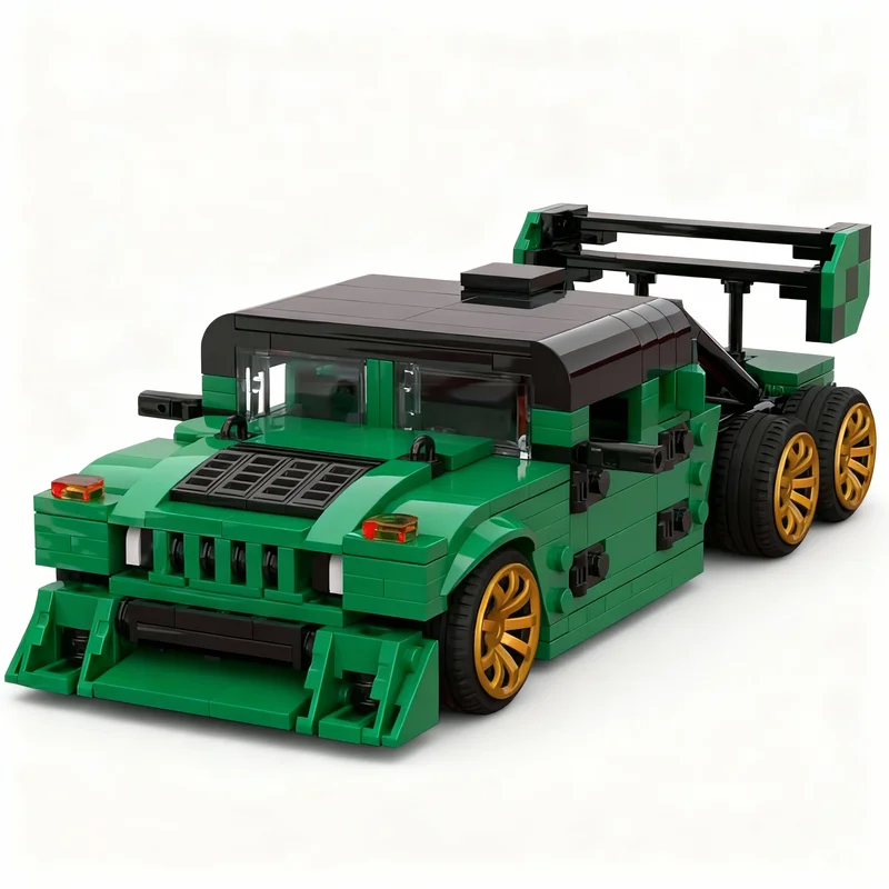 

593PCS MOC City Champions Super Car 6X6 Hellcat Humvee Model Technology DIY Creative Assembly Bricks Display Birthday Gift Home