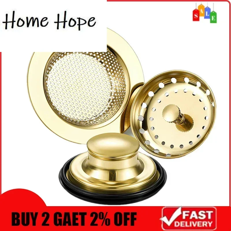 3pcs-set-kitchen-sink-drain-strainer-stopper-sink-basket-kit-stainless-steel-gold-sink-waste-plug-filter-anti-clog
