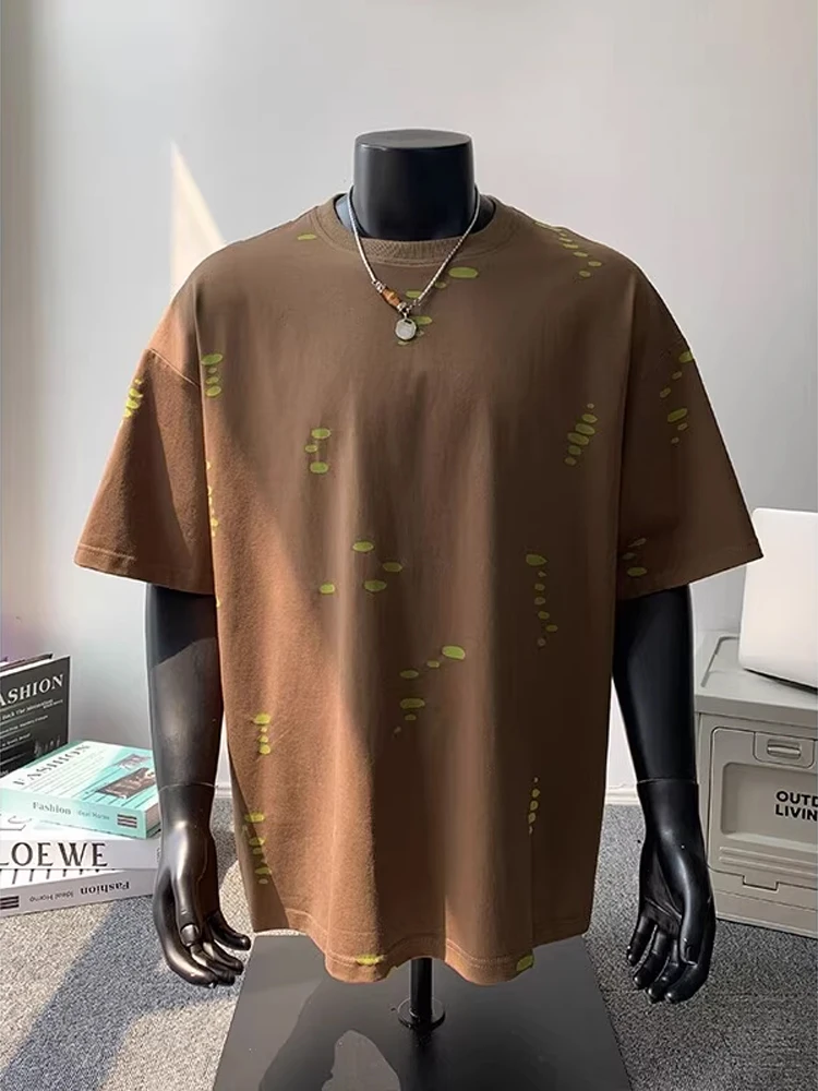 

Мужская футболка Cleanfit Trendy Brand Heavyweight ort Sve, летняя цветная дизайнерская футболка с маленьким воротником и овальным уровнем кроватки...