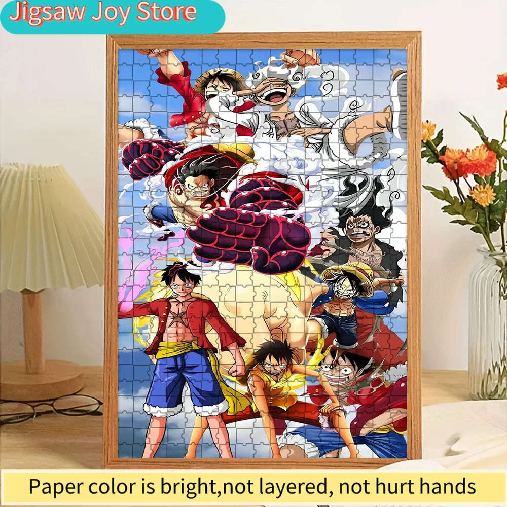 

Anime One Piece Monkey D. Luffy All Forms Collection Paper Puzzle, Creative Gift For Anime Fans And Home Decor
