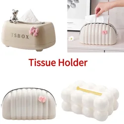 Facial Tissue Holder Cute Irregular Cloud Bear Shell Candy Drawer Luxury Home Living Room Dining Table Tissue Box Plastic