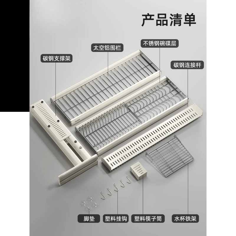 

Stainless Steel Kitchen Sink Shelf Dish Storage Rack Sink Dish Sink Drain Shelf