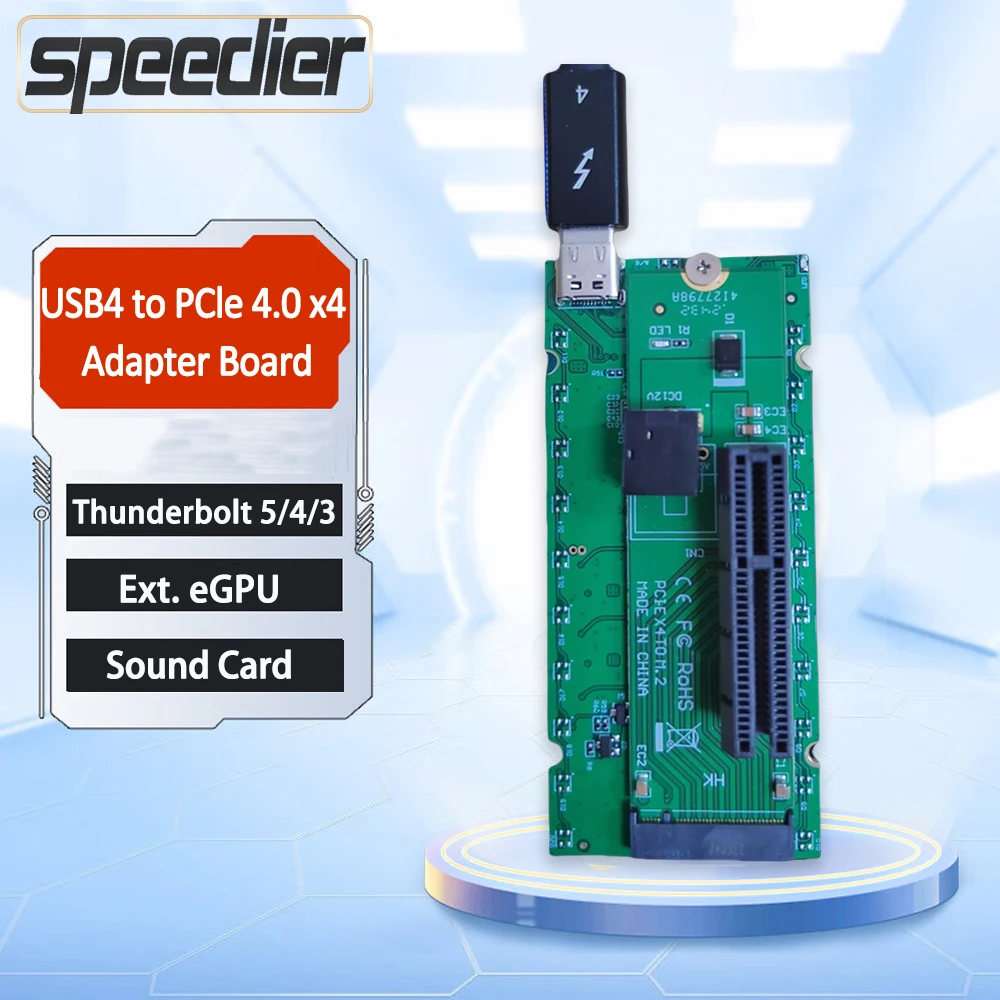 USB4 To PCIe For Thunderbolt 5/4/3 Supports EGPU,Sound Card & DMA Acquisition Card Controller with 40Gbps Support Computing Powe