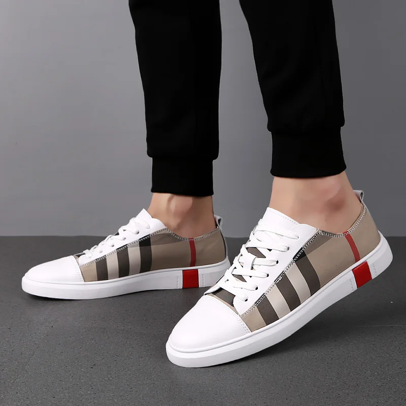 Man Casual Genuine Leather Shoes 2023 New Business Men Breathable board Shoe Fashion Couple Sneakers High Quality Flats Trainers