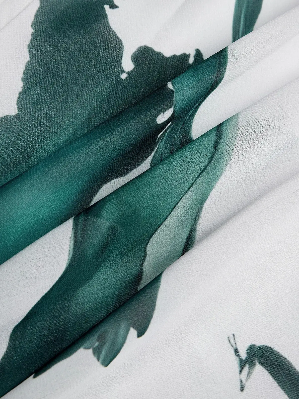 새로운 여성 드레스 반팔 하이웨이스트 슬림 우아한 잉크 프린트 레이스업 패션 이브닝 드레스