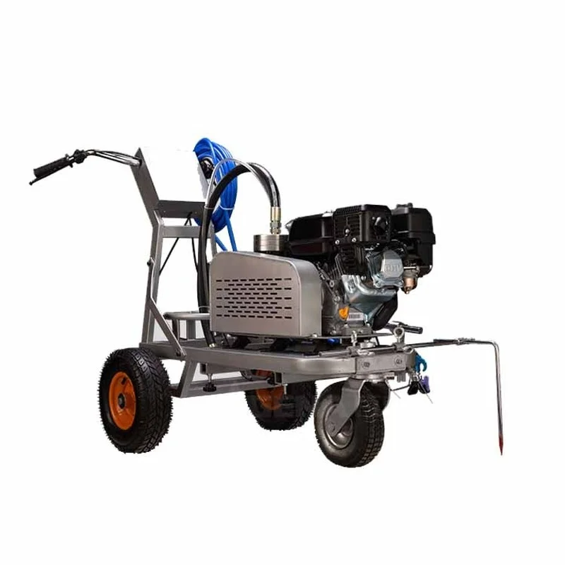 เครื่องทําเครื่องหมายถนนแบบสเปรย์ตัวทําละลายเย็น Waterborne Road Line เครื่องทําเครื่องหมายถนนด้วยเลเซอร์ ขายร้อน อุปกรณ์เขียน