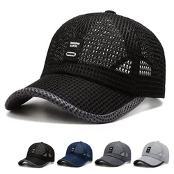 Mężczyźni Kobiety Siatkowa Czapka z daszkiem Letnia Oddychająca Fajna Siatkowa Czapka Tata Kapelusz Sportowy Outdoor Wędkarstwo Czapki Bone Gorras Snapback Trucker Cap