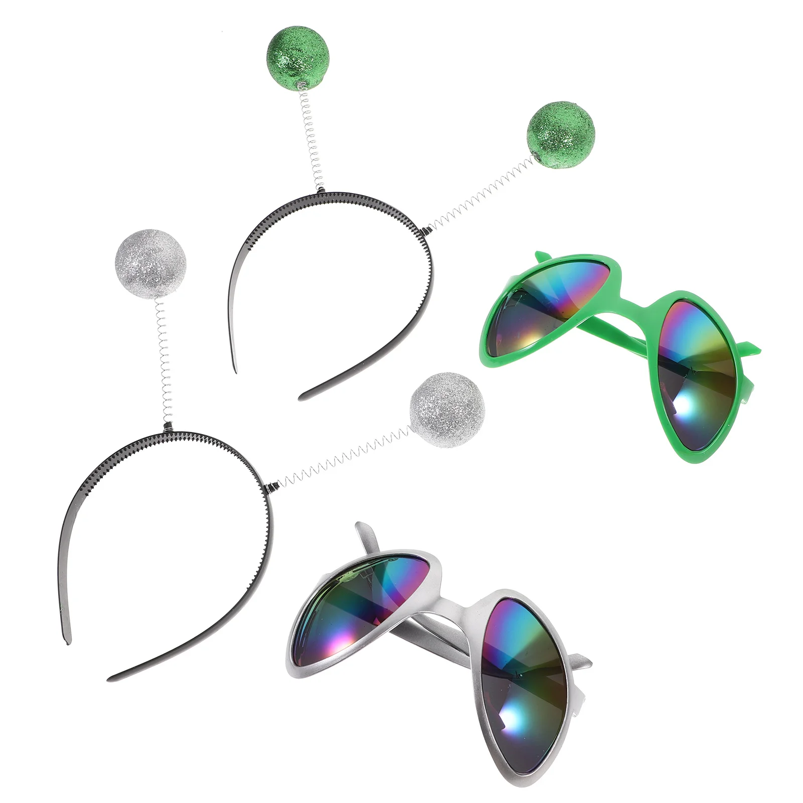 1 set hoofdbandbrillen Regenbooglenzen Overdreven ogen Lichtgewicht feestartikelen voor Halloween Cosplay Festival Strand