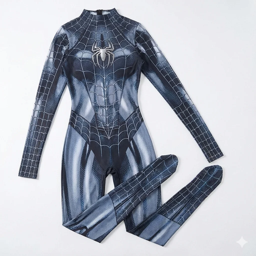 

Супергерой Женский Паук Облегающий Черный Паук Сексуальный Косплей Костюм Веном Комбинезон Хэллоуин Косплей Костюм Мстители
