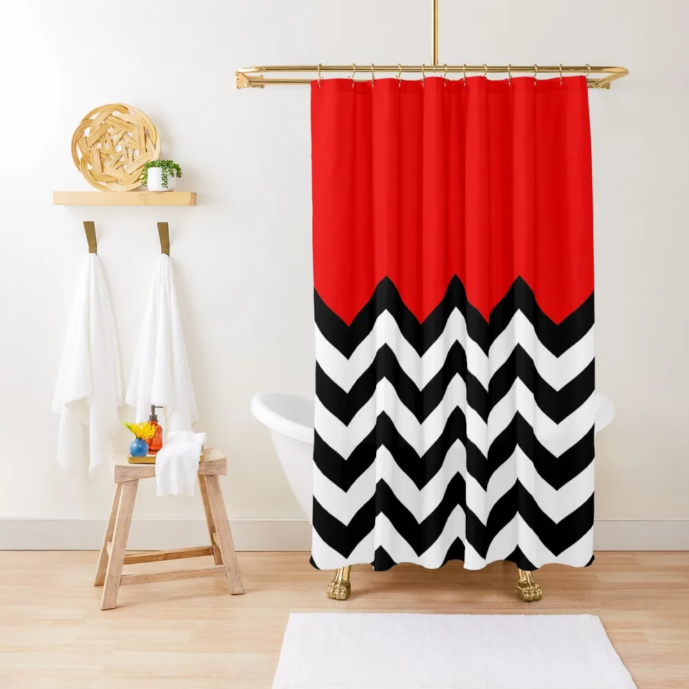 

Twin Peaks - Black Lodge Pattern Shower Curtain Luxury Bathroom Shower Anime Bathroom Waterproof Bath And Anti-Mold Curtain