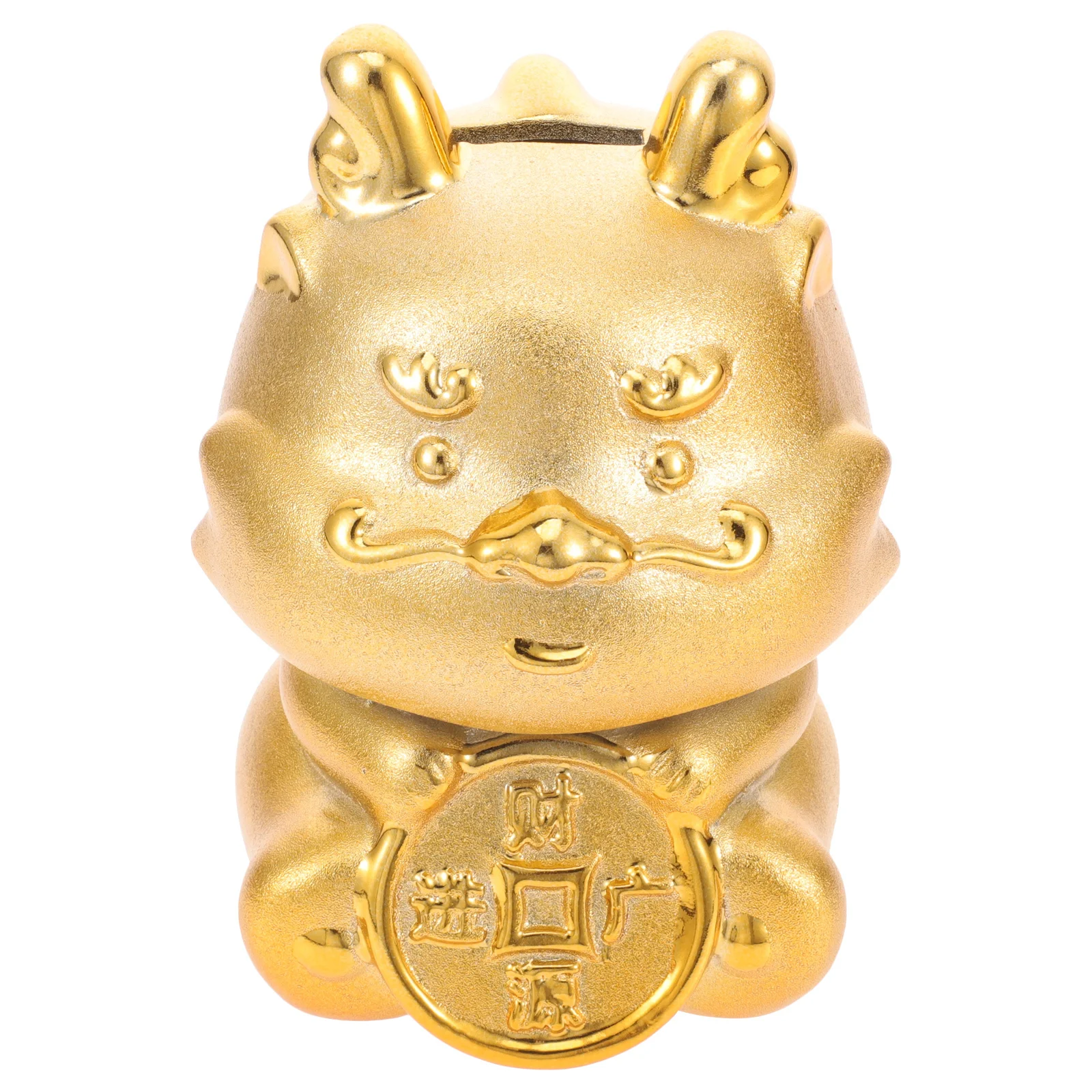 

Dragon Piggy Bank White Porcelain Coin Cash Storage Easy Clean Desktop Decor for Bedroom Living Room Money Saving Jar Gift
