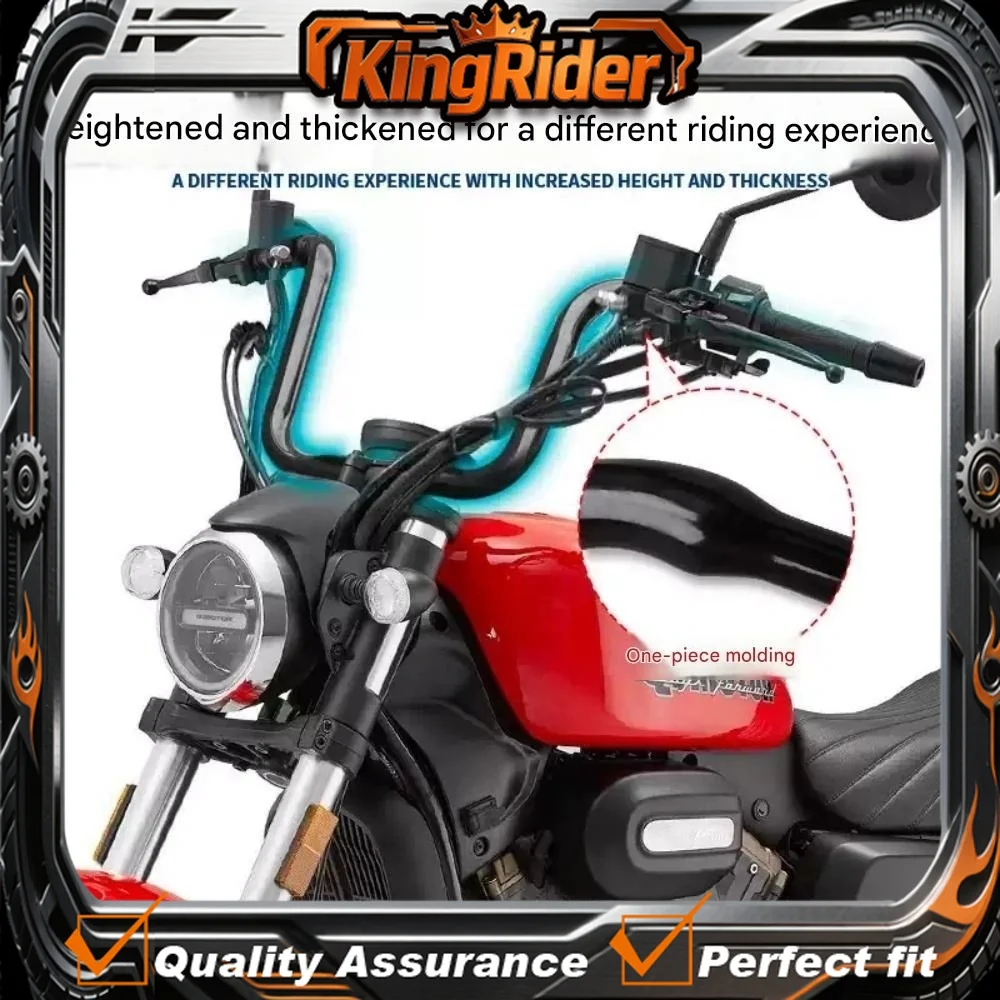Suitable for QJMOTOR SRV300S 300 modified high handlebars, retro cruiser handlebars for automatic transmission motorcycles.