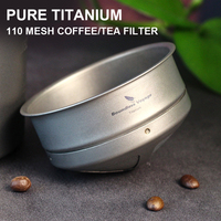 Pure Titanium 110 Mesh Coffee/Tea Filter, Funnel, Portable And Ultra Light, Outdoor Camping, Picnicking, Fine Strainer,A1447